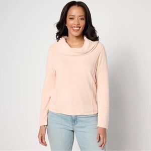 NWT Barefoot dreams ultra lite cowl neck mellow peach